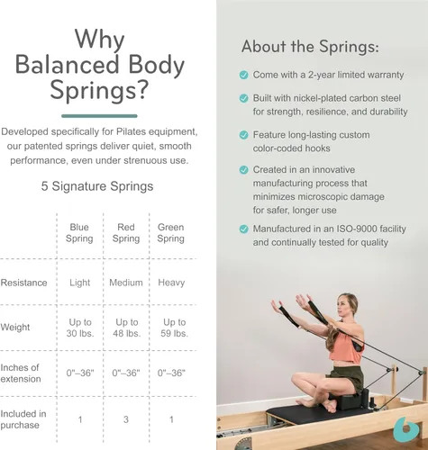 Miniatura 5 de Reformer de Pilates de estudio Balanced Body con caja de ejercicio sentado, máquina de Pilates para equipo de estudio o gimnasio en casa