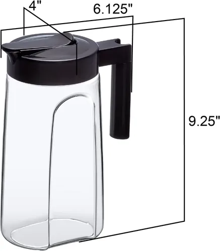 Miniatura 8 de Amazing Abby - Slim Mini - Jarra Tritan (48 oz), jarra de agua de plástico irrompible con tapa, sin BPA, resistente al calor, apta