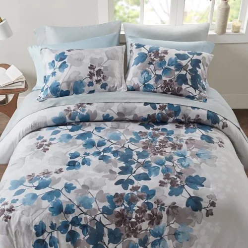 Miniatura 10 de Madison Park Juego de edredón tamaño individual con sábanas, edredón de microfibra suave con estampado floral en una bolsa para cama