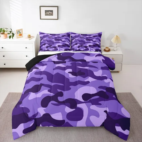 Miniatura 25 de Erosebridal Juego de edredón con estampado de leopardo, tamaño individual para niños, edredón de guepardo occidental, negro y gris, juego de ropa