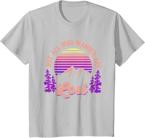 Miniatura 71 de Not All Who Wander Are Lost Vintage Mountains - Camiseta de senderismo, Negro, S