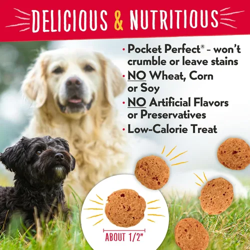 Miniatura 6 de Charlee Bear Crunch - Golosinas para perros sin granos, pollo, calabaza y manzana, bolsa resellable de 8 onzas, golosinas de entrenamiento bajas