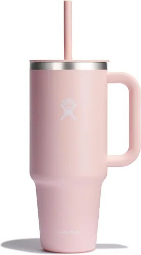 Miniatura 20 de Hydro Flask Vaso de Viaje con Asa, Tapa y Pajita - Acero Inoxidable Aislado en 24 Oz Aloe