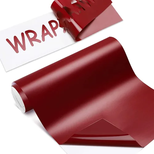 Miniatura 7 de WRAPXPERT Rollo de vinilo mate para manualidades de 12" x 10 ft, vinilo adhesivo permanente color granate para letreros, álbumes de recortes, letras
