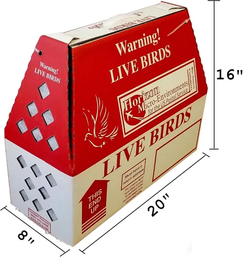 Miniatura 2 de Pinnon Hatch Farms Lite Shipper Live Bird Cajas de envío con divisores (1 caja con separador)