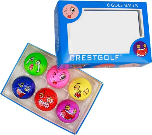 Miniatura 7 de MYKUJA Pelotas de golf divertidas, pelotas de golf de práctica de colores, regalos de golf novedosos para hombres, mujeres y papás, paquete de 6