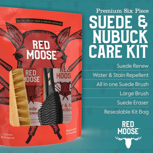 Miniatura 2 de RED MOOSE Kit de limpieza de gamuza y nobuck de 5 piezas, kit de limpieza de nobuk y limpiador de zapatos de gamuza, borrador y cepillos