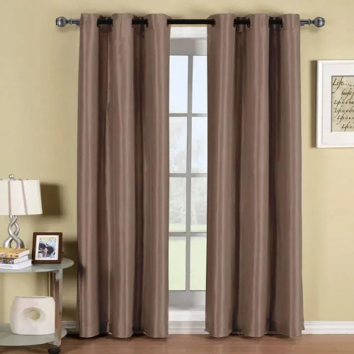 Miniatura 10 de Royal Tradition Cortinas opacas de 42 x 63 pulgadas, juego de 2 paneles de cortinas doradas con aislamiento térmico para oscurecer la habitación