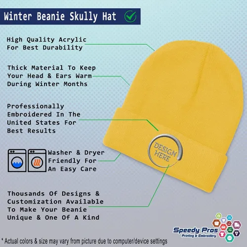 Miniatura 23 de Gorro de invierno para hombres y mujeres, gorro de acrílico con texto personalizado personalizado