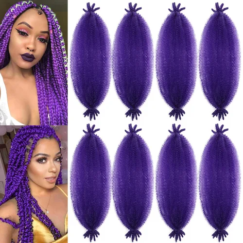 Miniatura 49 de Marley Twist - Cabello trenzado de 10 pulgadas, cabello trenzado preseparado y afro trenzado, 8 paquetes para rastas sintéticas desgastadas