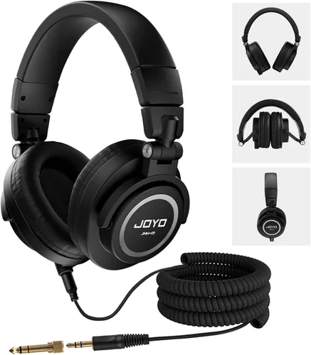 Miniatura 9 de JOYO - Auriculares de monitor de estudio con cable para grabación de audio, auriculares de diadema para mezclador, amplificador, podcast, teclado