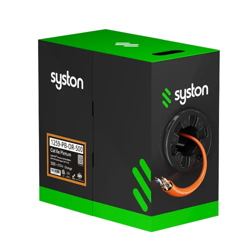 Miniatura 55 de Syston Cable Technology Cable de Internet Ethernet Cat6e – 10 pies, 600 MHz 23AWG de alambre de cobre sólido desnudo apto