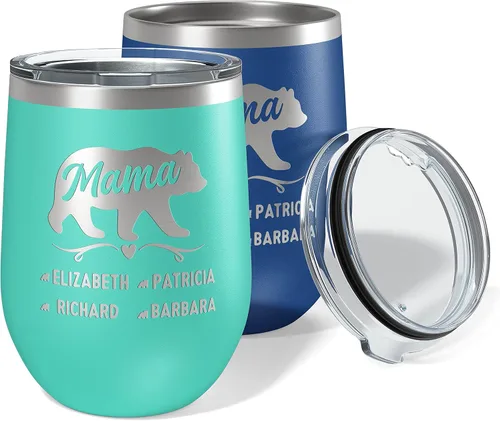 Miniatura 19 de Vaso de Mamá Oso, vaso personalizado para mamá Oro Rosa