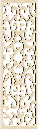 Miniatura 125 de Smithfield Paneles de pared decorativos de madera con calado, 13 3/8 pulgadas de ancho x 34 3/8 pulgadas de alto x 3/8 de alto, roble rojo rojo