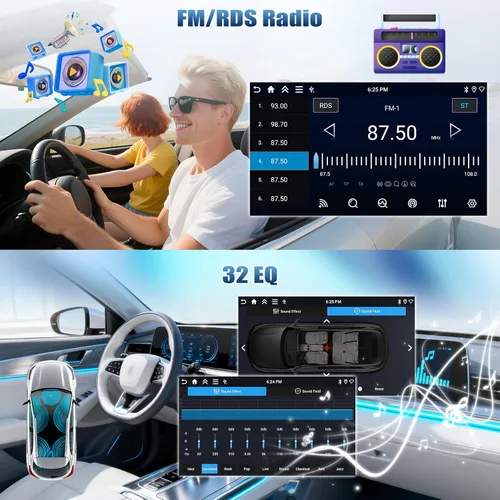 Miniatura 7 de Android 15 4+128G Estéreo de coche para Honda Civic 2016-2021 con Carplay inalámbrico Android Auto, 9 pulgadas Incell 1280 * 720 Unidad principal