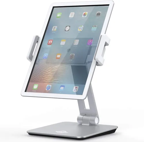 Miniatura 6 de KABCON Soporte para Tableta, Soporte para Tableta de Aleación de Aluminio con Tensión Ajustable para Escritorio, Base de Soportes para Tabletas