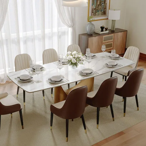 Miniatura 25 de POVISON Mesa de Comedor Moderna Hobart de 63" para 4, Mesa de Comedor Rectangular de Servicio Pesado Negro Mate, Superficie de Mesa de Comedor