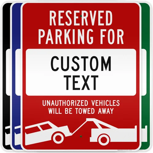 Miniatura 11 de Señal personalizada de "No Parking", señales personalizadas de estacionamiento reservado para negocios, 10x14 pulgadas, metal de aluminio