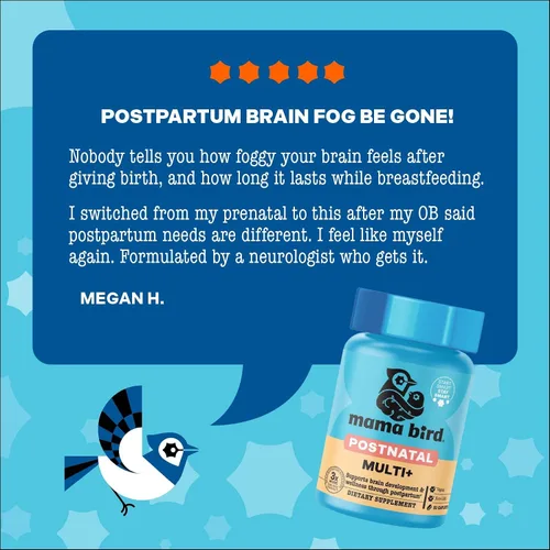 Miniatura 8 de Best Nest Wellness - Mama Bird Postnatal -Vitamina posnatal, una vez al día, hecha con alimentos enteros, mezcla orgánica, L-metilfolato