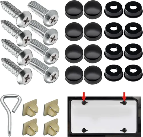 Miniatura 7 de Tornillos antirrobo para placa de matrícula, accesorios de montaje resistentes a manipulaciones, juego de tornillos de seguridad de 1/4" (M6), kit