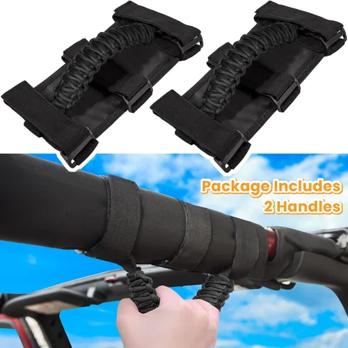 Miniatura 8 de Asas de agarre para Jeep Wrangler JK JKU JL JLU TJ YJ Sports Sahara Freedom Rubicon Unlimited Gladiator JT 1955-2023 UTV ATV Accesorios Premium 550