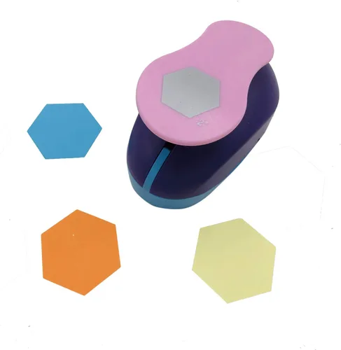 Miniatura 3 de Punchers de papel de 1 pulgada, 1.5 pulgadas, 2 pulgadas, 3 unidades, para álbumes de recortes, para manualidades (hexagonal)