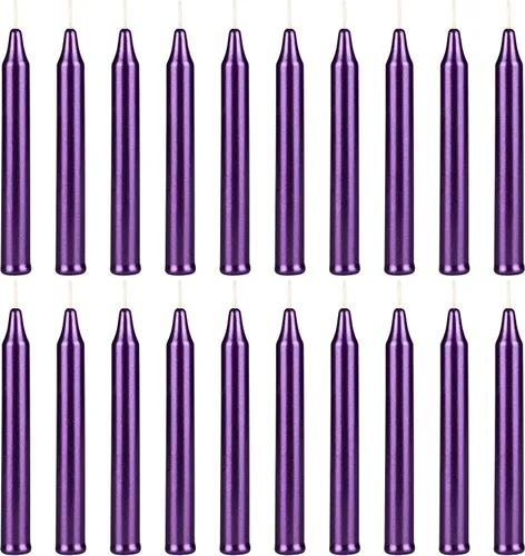 Miniatura 20 de SRG 40 mini velas cónicas color azul claro sin perfume, 4 pulgadas de alto x 1/2 pulgada de diámetro, ideal para lanzar campanadas, rituales