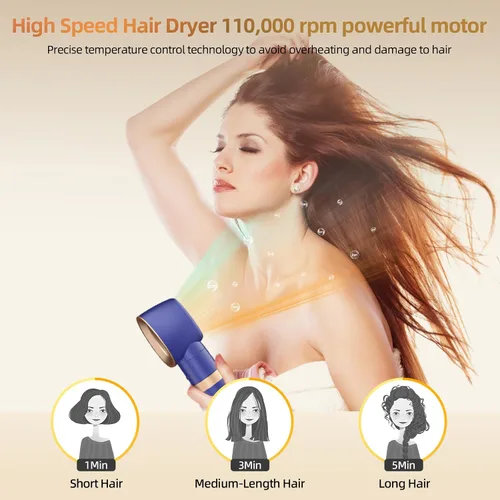Miniatura 3 de T-GOGO Cepillo secador de pelo profesional: 6 en 1 juego de peinado y secadora de cabello de aire caliente, potente rizador de aire de aire de alta