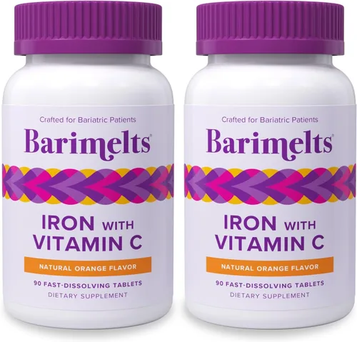 Miniatura 9 de BariMelts Hierro con Vitamina C, 90 Tabletas de Disolución Rápida (Suministro para 1 Mes), Suplemento de Hierro Bariátrico Sin Azúcar para Mujeres