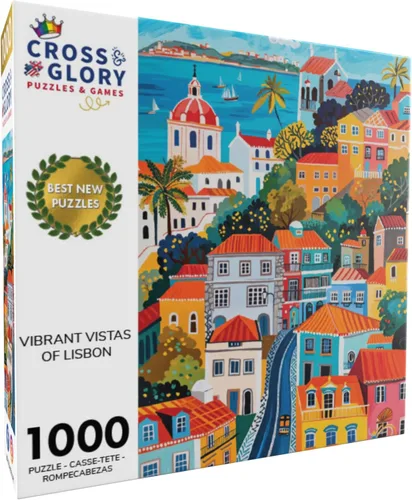 Miniatura 2 de Cross & Glory Un día brillante en Cannes - Rompecabezas de 1000 piezas para adultos Arte popular moderno escena de la Riviera Francesa
