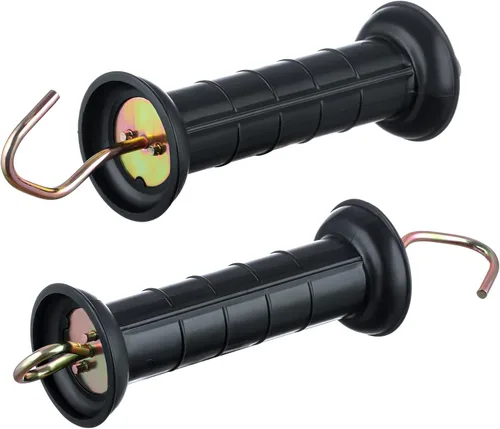 Miniatura 4 de FENSMILE - Manija de puerta de plástico para valla aislada, mango de puerta de valla eléctrica, 5 piezas, color negro