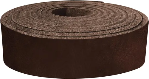 ELW 9-10 oz (3.6-4mm) Correas y Tiras de Cuero Latigo Grado Cinturón | Tamaño: 0.5"x50" (1.3x127cm) | Marrón Antiguo | Cuero de Res de Grano