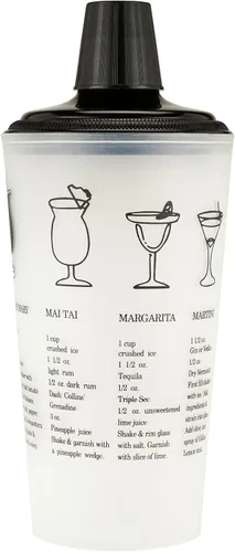 Miniatura 6 de Collins - Coctelera roja para recetas con tapa y colador integrado, 30 onzas Rojo