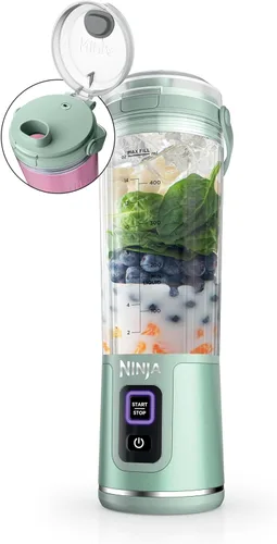 Miniatura 15 de Ninja BC151EM Blast Licuadora Portátil, Sin Cable, Recipiente de 18oz, Licuadora Personal para Batidos y Licuados, Libre de BPA, Tapa Hermética