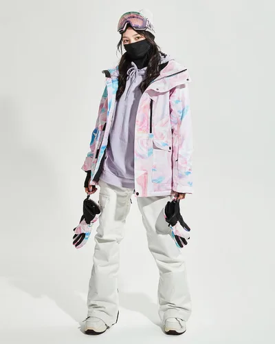 Miniatura 8 de VECTOR PRIME Pantalones de esquí aislados para mujer, pantalones de snowboard impermeables para mujer