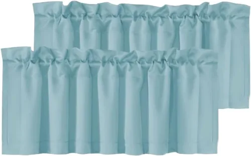 Miniatura 52 de H.VERSAILTEX - Cenefa térmica para ventana con dobladillo para barra, para oscurecer las habitaciones; ideales para la cocina, 52” x 18” Gris paloma
