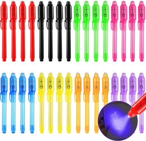 Miniatura 7 de 16 bolígrafos mágicos de tinta invisible para niños, recuerdos mágicos de fiesta, bolígrafo de tinta invisible para escribir mensajes secretos