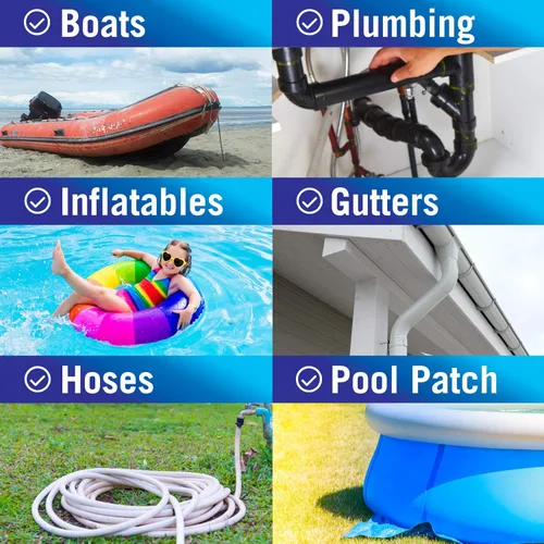 Miniatura 3 de Better Boat Cinta impermeable blanca para fugas, sellador de grado marino resistente, 15 pies x 4 pulgadas, para piscinas, canalones, reparación