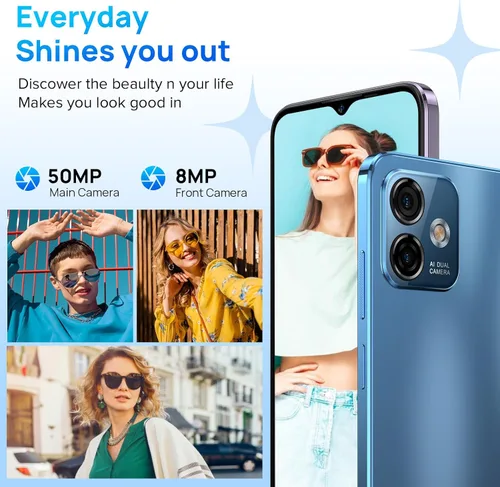 Miniatura 2 de Teléfonos Celulares Ulefone Desbloqueados, Note 16 Pro 12GB + 128GB, 8-Core, Pantalla HD+ de 6.52" Smartphone Desbloqueado, Android 13, 50MP + 8MP