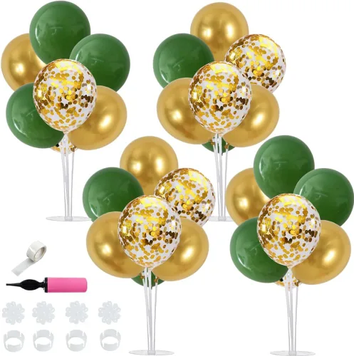 Miniatura 14 de TONIFUL Juego de 6 centros de mesa de globos de color azul marino y plateado para mesa, kit de arco de globos para decoraciones de graduación 2026