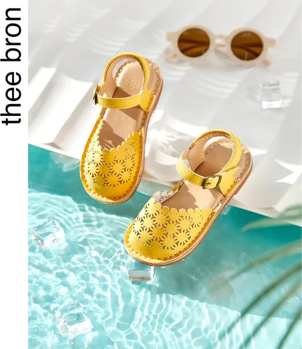 Miniatura 6 de THEE BRON Sandalias cómodas para niñas, zapatos para niños, sandalias rellenas