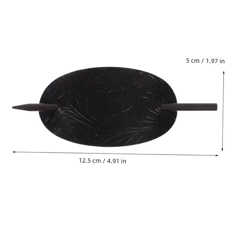 Miniatura 7 de 3 unids horquilla de cuero clip de pelo con palo pasadores de pelo diapositivas pelo titular de moño pelo para cabello grueso s clips de metal