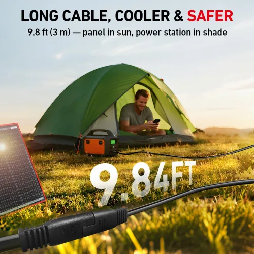 Miniatura 6 de DOKIO - Kit de panel solar plegable portátil de 100 W, diseño compacto de 48 x 66 cm, 2.4 kg, con controlador independiente y USB, cargador