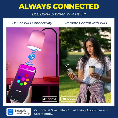 Miniatura 2 de Lightinginside - Bombillas inteligentes de 60 W equivalentes, bombilla WiFi inteligente compatible con Alexa/Google Assistant/Smart Life, A19 E26