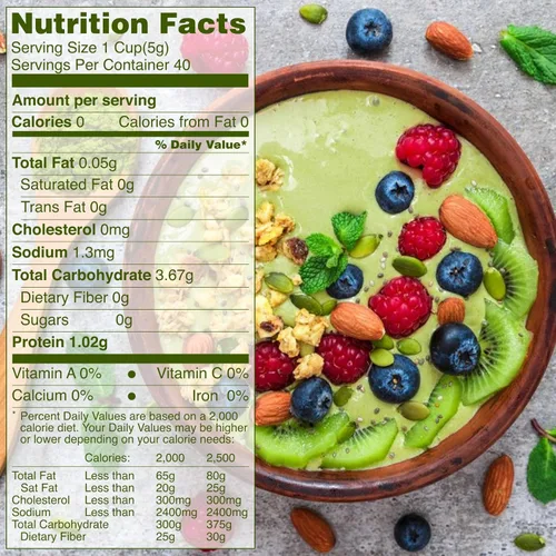 Miniatura 2 de Colorante alimentario verde para té verde matcha, polvo de té verde natural puro de 7.1 onzas, sin azúcar para café con leche, leche, hornear