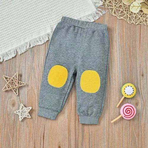 Miniatura 4 de Conjunto de 2 piezas de ropa de bebé niño para otoño e invierno, sudadera de dinosaurio de manga larga y pantalones