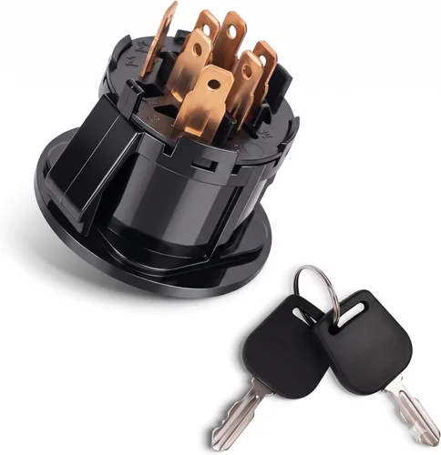 Miniatura 10 de Interruptor de encendido 103-0206 con 2 llaves, 3 posiciones y 6 terminales, para 104-2541 109-4736 88-9830 5208003 430-334 Exmark Lazer Z/ Z XP