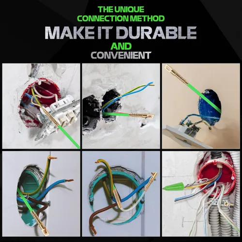 Miniatura 7 de FTIHTRY Varillas Luminosas de Fibra de Vidrio de 45 Pies para Pasar Cable Eléctrico, Varillas de Pesca Kit Eléctrico con 8 Accesorios Diferentes