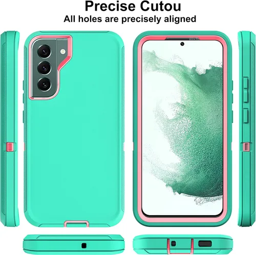 Miniatura 5 de Funda para S22 Plus, Samsung Galaxy S22 Plus con protector de pantalla de TPU flexible autorreparable [2 unidades], funda de cuerpo completo a Azul