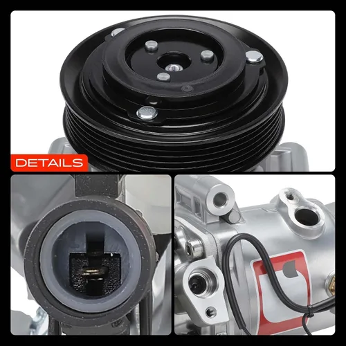 Miniatura 9 de A-Premium Compresor de aire acondicionado con embrague compatible con Suzuki SX4 2.0L 2010-2013, SX4 Crossover 2.0L 2012, con polea de 6 ranuras